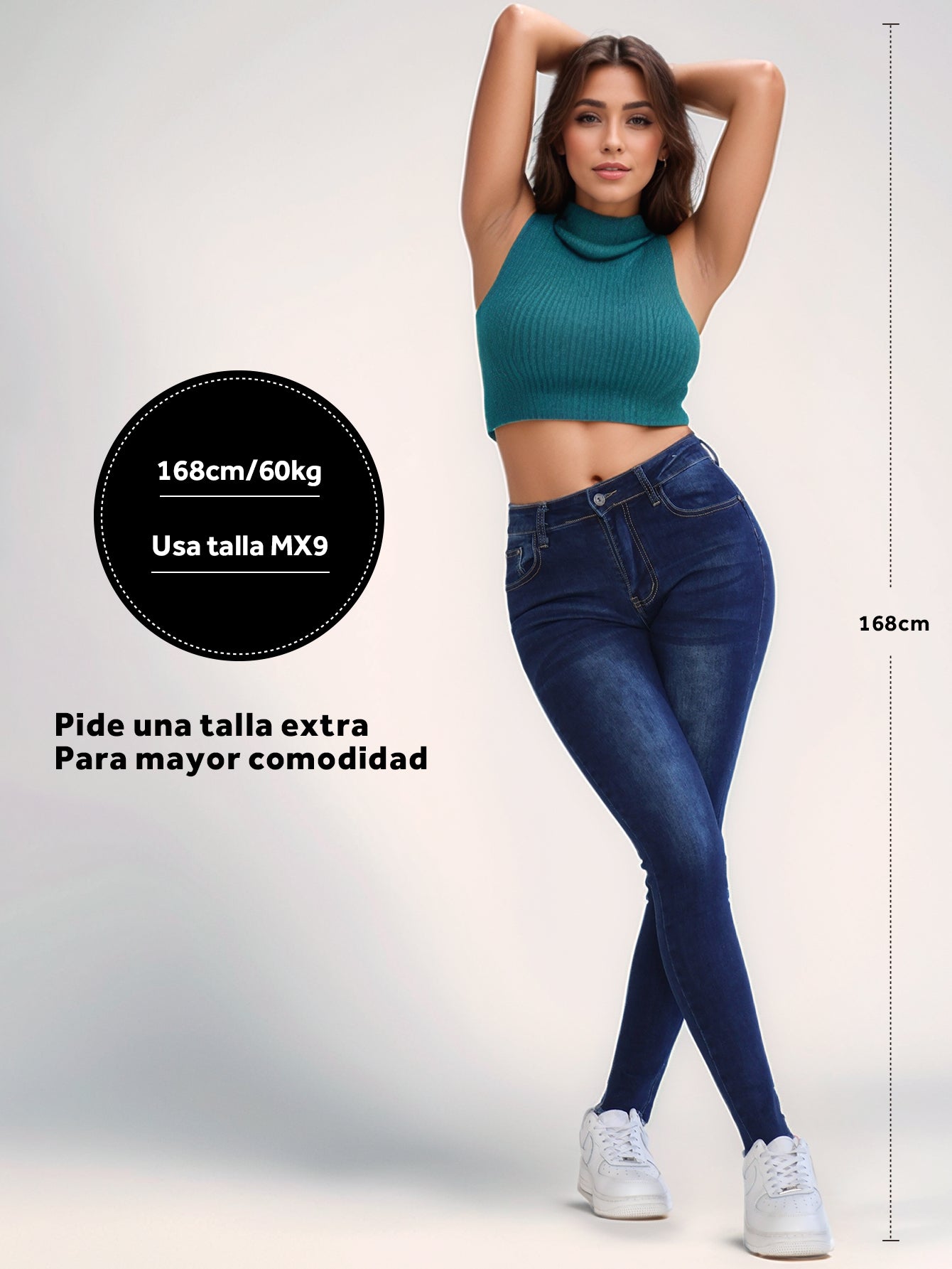 Pantalón de Mezclilla para Mujer - Básicos Ajustados en Azul para un Look Casual