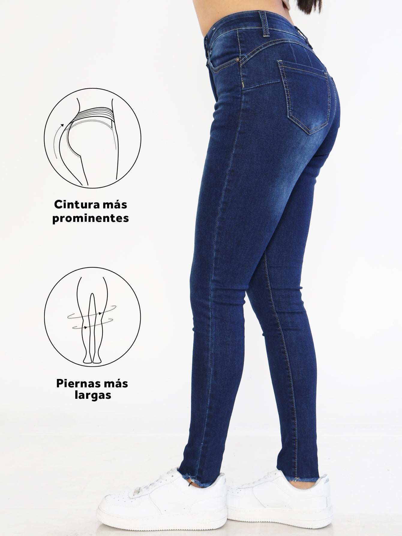 Pantalón de Mezclilla para Mujer - Básicos Ajustados en Azul para un Look Casual